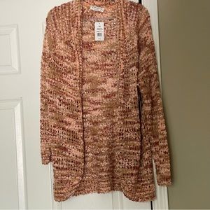 Apt. 9 Women's Knit Cardigan in Pink and Brown